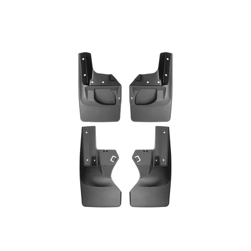 WeatherTech Custom No Drill Splash Guard MudFlaps for Jeep Gladiator, Gladiator - Front & Rear Set (110097-120113), Black