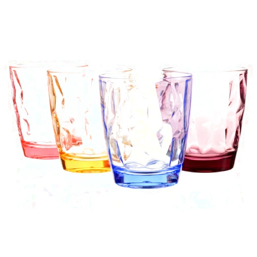 YINJOYI Plastic Tumblers Drinking Glasses Set Unbreakable Kids Plastic Cups Reusable Children’s Water Juice Glassware Drinkware