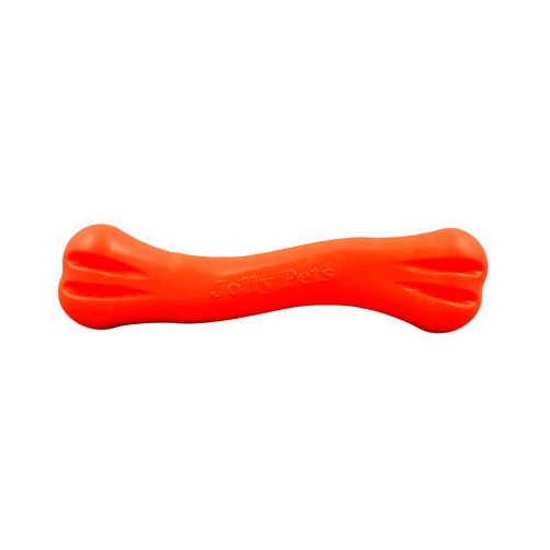 Jolly Pets 9-inch, Jolly Bone, Orange, Large