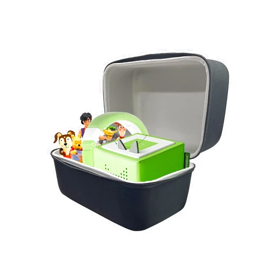 Adomove Storage Box Compatible with Toniebox Starter Set and Tonies Figurine, Also Accommodate Chargers, Earphones and More Children's Accessories(Black)