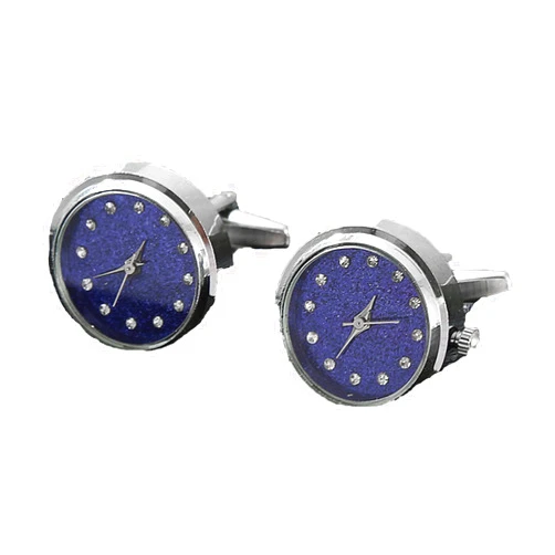 Firbngc Men's Cuff Links Clock Cufflinks Watches Cufflinks Gold Cuff Link Classic French Business Shirt Accessories for Fashion Men Father's Day Lover Friends Birthdays Wedding Anniversaries 2.2/0.8in
