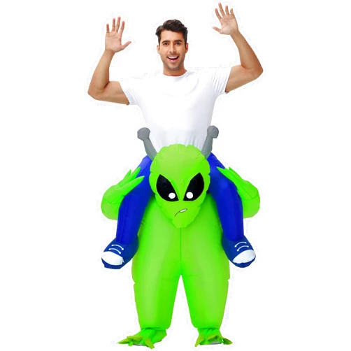 anroog Inflatable Alien Costume for Adult Halloween Blow Up Alien Costumes Ride on Alien Suit For Men Women Funny Cosplay Party