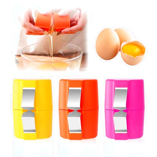LBXX NEW Egg Shell Opener Egg Separator for Raw Eggs,2024 Upgraded Stainless Steel Egg Cutter Egg Cracker Tool for Raw Eggs,Quickly Cutting Off Cooked Eggs for Home Kitchen Use （stainless steelremovable）（3PCS）