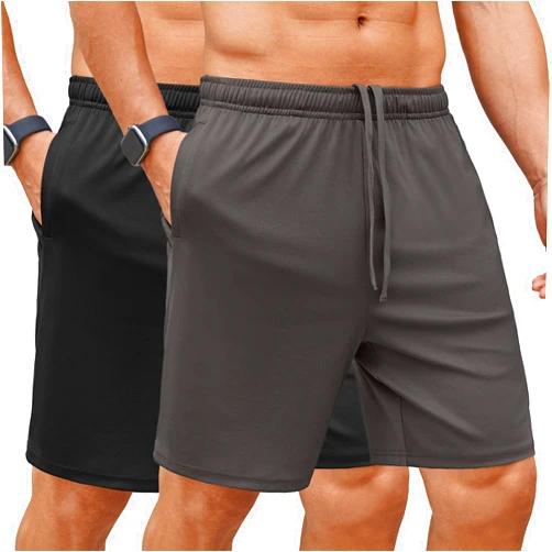 COOFANDY Men's Gym Workout Shorts 7 Inch Stretch Athletic Shorts Lightweight Running Training Short Pants with Pockets
