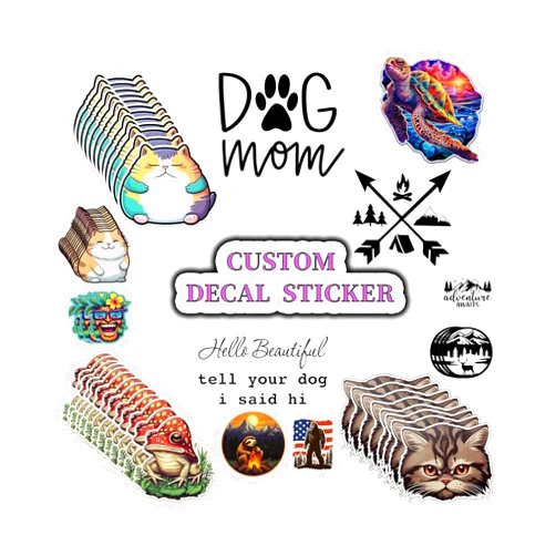 D STICKY COMPANY Custom Vinyl Decal Stickers – Personalized Design Your Own Logo, Text, Image – Waterproof, UV-Resistant, Durable, and Fade-Proof – Perfect for Walls, Shops, Laptops, Cars, Trucks & More (7 inch Wide)