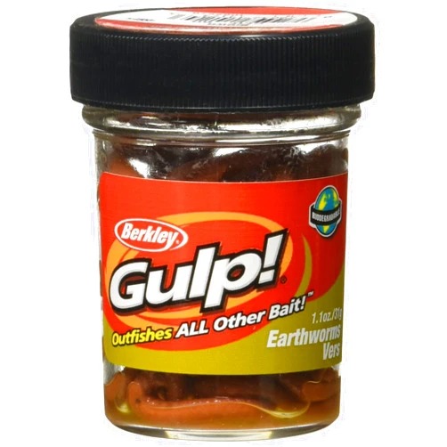 Berkley Gulp! Earthworm , Brown, 4-Inch