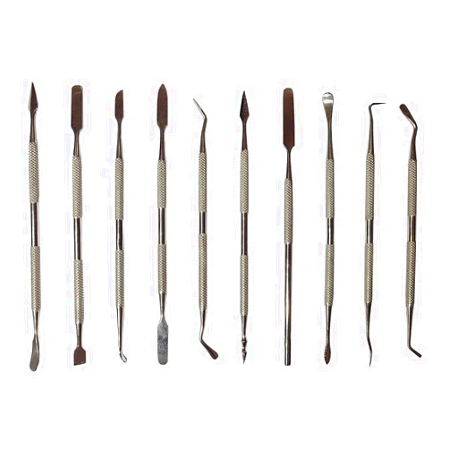 RELIBBA Wax Carvers Set 10-Piece Stainless Steel (R-138) | Modeling, Sculpting, and Carving Tools for Clay, Pottery, and Terracotta