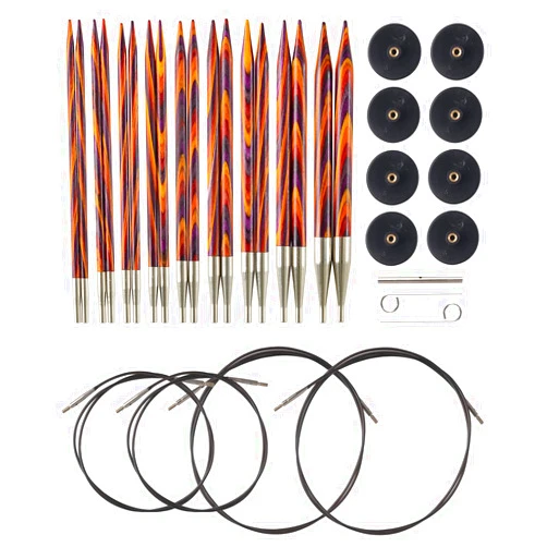 Knit Picks Options Wood Interchangeable Knitting Needle Set - US 4-11 (Radiant)