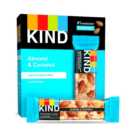 KIND Almond & Coconut Bars, Low Glycemic Index, Gluten Free Bars, 1.4 OZ Bars (60 Count)