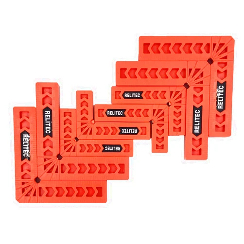 Relitec R 90 Degree Corner Clamp Clamping Squares Woodworking Tools Positioning Squares Right Angle Clamp Wood Clamps for Gluing Cabinets Picture Frames or Drawers Set of 8（3