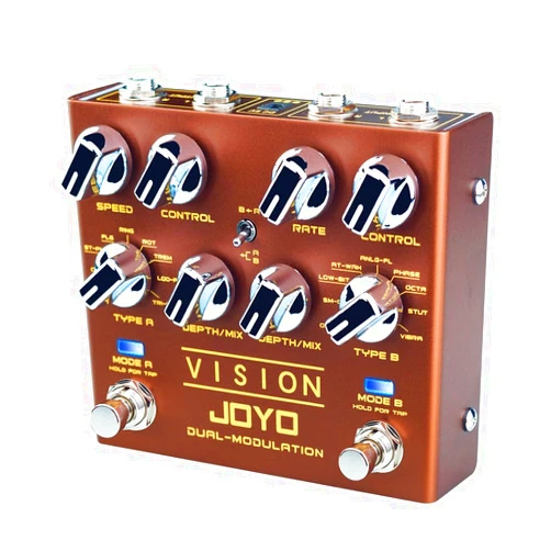 JOYO Modulation Multi Effects Pedal R Series Dual Channel Stereo Input and Output 9 Effects for Electric Guitar (Vision R-09)