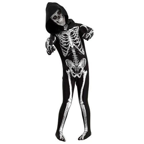 Cupohus' Unisex Jumpsuit - Scary Black and White Halloween Jumpsuit Costume compatible for cos like Skeleton