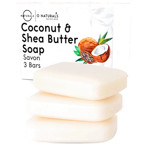 O NATURALS 3-Pack Organic Soap Bar 4oz each-100% Vegan Cold Process Body Wash Scented Premium Handmade Soap - Natural Soaps for Men Women, Face, Body - Coconut and Shea Butter - Mothers Day Gifts