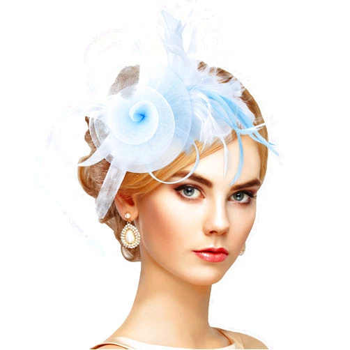 Zinniday Victorian Feather Fascinators Hats - 2025 Derby Attire Headwear with Hairpin,1920s Tea Party Hat for Woman