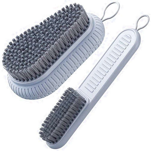 Selaurel Cleaning Brush Soft Bristle Brush Laundry Scrub Brush Clothes Underwear Shoes Scrubbing Brush, Easy to Grip Household Cleaning Brushes Tool for Countertops Bathtubs (Grey)