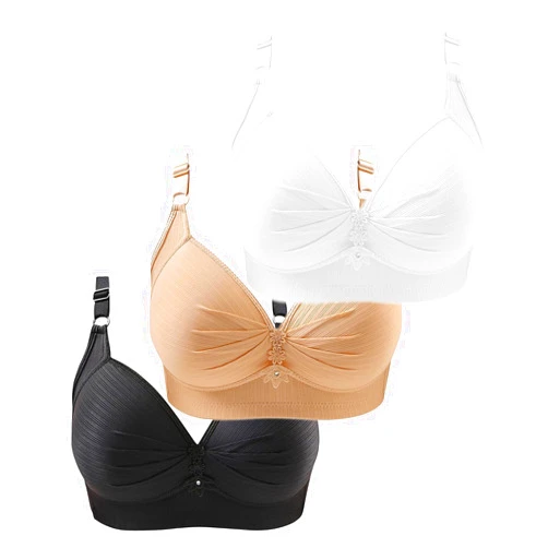 YSJZBS 2025 Daisy Bras for Older Women Comfy Full Support Wireless Front Closure Bras No Underwire Cotton Push Up