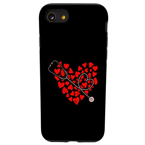 Nursery Medicine Nursing Gift Hospital iPhone SE (2020) / 7 / 8 Medical Nursery Stethoscope Medicine Healthcare Heart Nurse Case