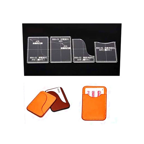 BAENRCY Card Holder Acrylic Template Bag Leather Pattern Acrylic Leather Pattern Leather Templates for Card Bag
