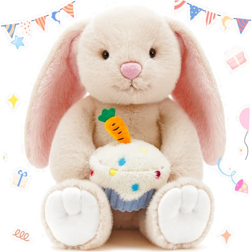 MaoGoLan Bunny Plush Stuffed Animal for Easter,Bunny Birthday Stuffed Animal,Soft Rabbit Plushies Toy with Floppy Ears for Kids