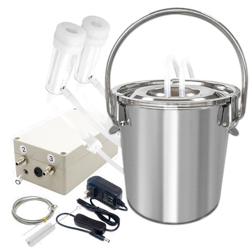 Hantop Goat Milking Machine, Portable Pulsation Plug-in Vacuum Pump Goat Milker (3 Litre, Basic)