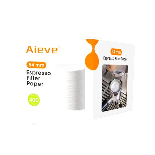 Aieve Espresso Paper Filter Compatible with Breville Barista Coffee Maker, 54 mm Portafilter Paper Filter Puck Screen Espresso Accessories (400 Pcs)