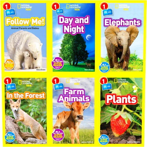 Kathryn Williams,Shira Evans National Geographic Kids Six Book Set : Farm Animals, Plants, In the Forest, Elephants, Day and Night, Follow Me!