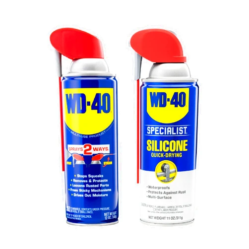 WD-40 Specialist WD-40 Multi-Use Product and WD-40 Specialist Silicone Lubricant Combo Pack, Smart Straw Sprays 2 Ways, WD-40 Original Formula 12oz and Water-Resistant Silicone 11oz (Pack of 2)