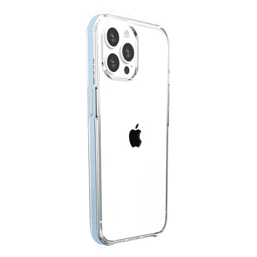 Motomo MT22161i13PMBL iPhone 13 Pro Max Case, INO Achrome Shield Case, Clear, Soft, Anti-Adhesion, TPU and Polycarbonate Hybrid, Shockproof, Bumper Style, Aluminum Buttons, Wireless Charging,