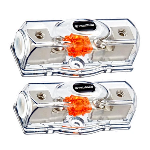 InstallGear 4 Gauge Mini ANL Fuse Holder with 120A Fuse (2-Pack) | for 4 Gauge Wire | Auto Parts, Automotive, Marine, Industrial | Inline Fuse Holders