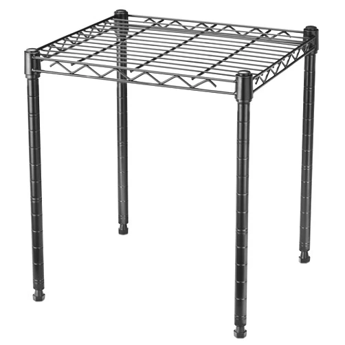 Whitmor Supreme Stacking Shelf and Organizer -Heavy-Duty - Adjustable - Black