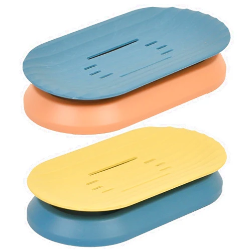 QAGOBDI Soap Holder for Bathroom Soap Holder 2 PCS, Travel Soap Dish for Shower Container, Portable Bar Soap Holder Shower, Leakproof Soap Bar Case