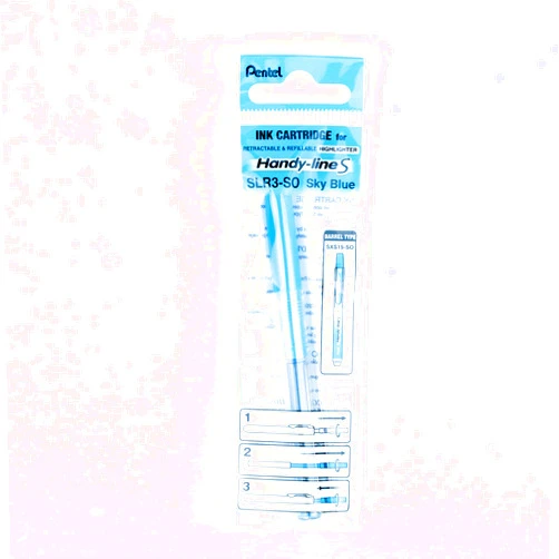 Pentel Refill For Handy-Line S Highlighter, Sky Blue Ink, Box of 12 (SLR3-S)