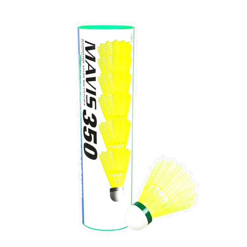 YONEX Mavis 350 Nylon Badminton Shuttlecocks (Yellow, Slow Speed) | Durable Performance