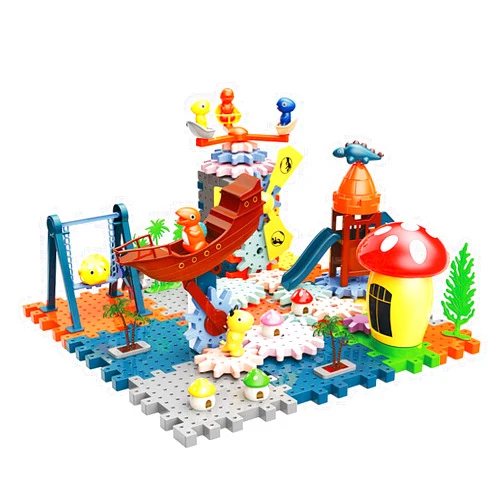 Gusweet Building Toys for Kids,STEM Educational Construction Toys,DIY Building Blocks with 121PCS Gears Music & Light,Dinosaur Toy Sets for Kids Boys Girls Ages 4 5 6 7 8 9 10 11 12+ Years Old