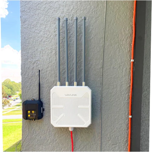 WAVLINK AX1800 WiFi 6 Wireless Outdoor Repeater, Long Range Outdoor WiFi with Dual Band PoE IP67 Waterproof,Supports Mesh Extender/AP/Repeater for Farm,Courtyard,RV,Campsite