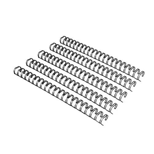 Rayson WR2195BK Wire Binding Spines, 2:1 Pitch Double Loop Binding Wires 3/8 Inch, 21-Loop Wire Ring Pack of 100 with Black