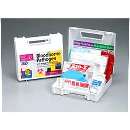First Aid Only 21 piece Bloodborne pathogen bodily fluid spill kit, plastic case, 1 ea.
