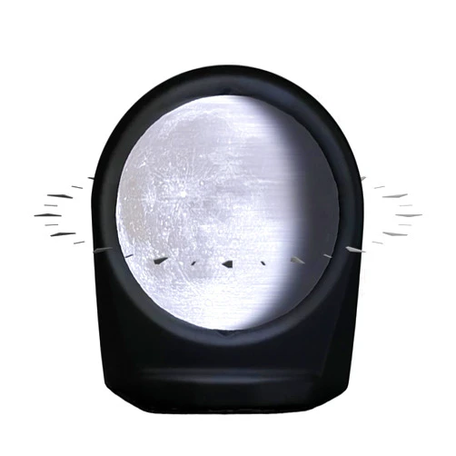 MOONDIAL - Automatic Moon Phase Lamp, Rotating Lunar Phase Tracker, 3D Printed Moon Clock, NASA LED Desktop Unique Gift, Decor, Dimmable Night Light, Office Desk Gadget, Mood Light, 7.7