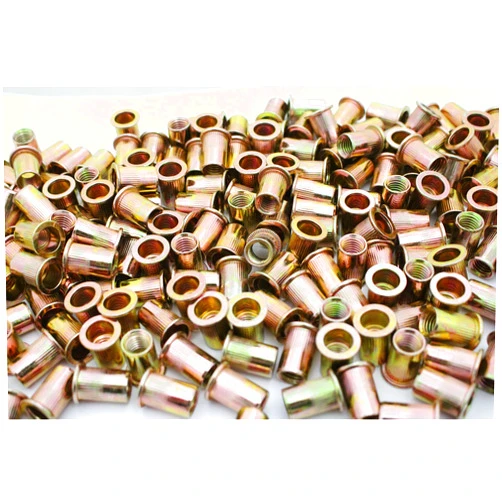 Generic 1/2-13 Zinc Plated Steel Flange Nutserts - Rivet Nut - Rivnut Nutsert - USA - 50 pc