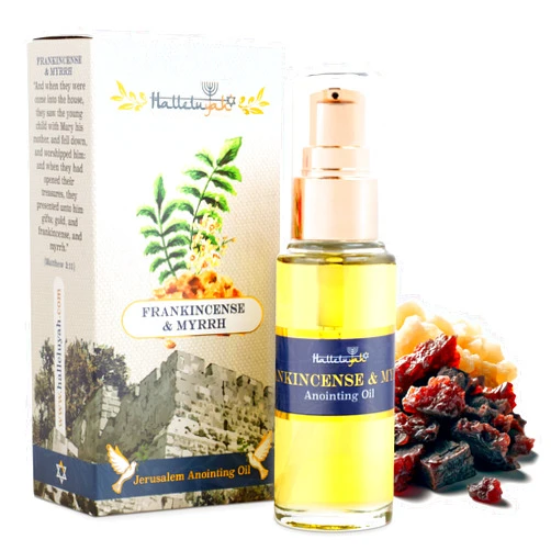 HalleluYAH Anointing Oil from Israel - Frankincense & Myrrh Anointing Oil from Jerusalem | Total Amount 1oz Anointing Oil Made in Israel