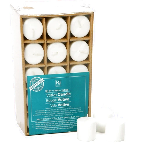 Hosley's Set of 360 Unscented White Votive Candles Ideal for Home Restaurants Shabbat Church Weddings Romantic Moments Party Spa Meditation