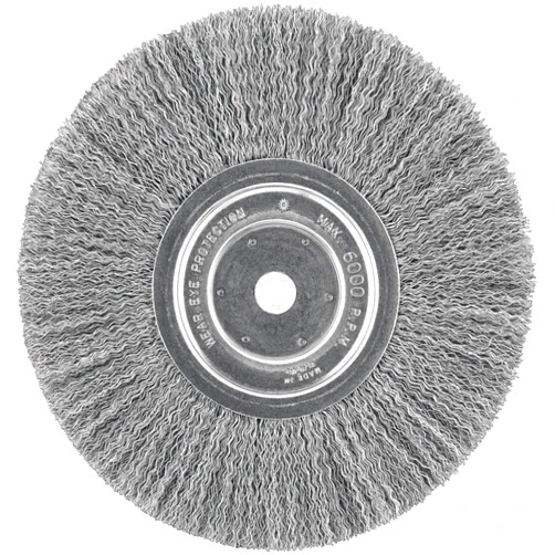 DEWALT Wire Wheel, 8-Inch, Crimped, 5/8-Inch Arbor, Wide Face, .014-Inch (DW4907)