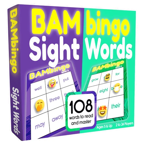 THE BAMBINO TREE Sight Word Bingo Game Level 3 & 4 - Learn to Read Vocabulary for 1st 2nd 3rd Grade Kids - Dolch's Fry's Site Words Reading Game