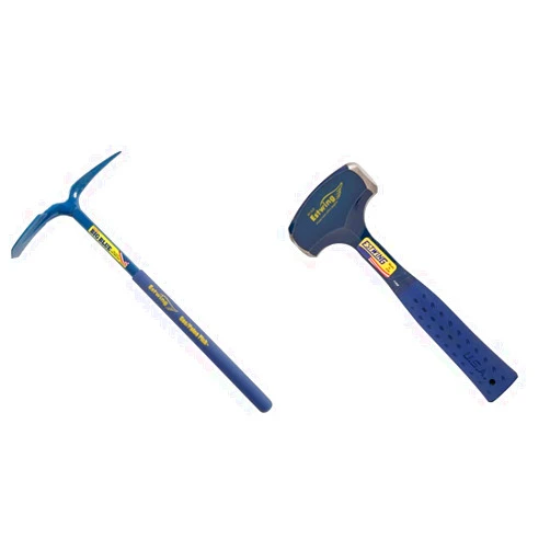 Estwing GP-100 Geologist Paleo Pick and - BL353 Drilling/Crack Hammer - 3-Pound Sledge with Forged Steel Construction & Shock Reduction Grip - B3-3LB
