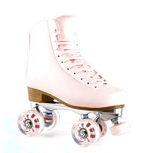 TUOSAMTIN Roller Skates for Women Girls with Height Adjustable Rubber Stoppers Cute Retro Quad Roller Skates for Outdoor and Indoor