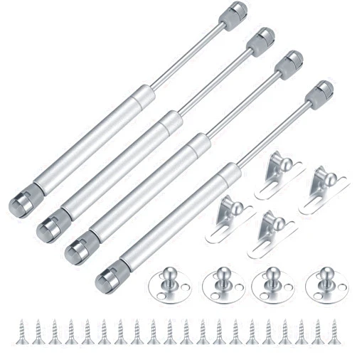HexinYigjly 4 Pcs Gas Springs, 100N/22.5LB Gas Struts Lift Supports, Gas Shocks, Soft Close Hinges, Furniture Cabinet Door Lid Stay, Hydraulic Gas Lift Spring Stay for Cabinet, Storage Box Spring Struts