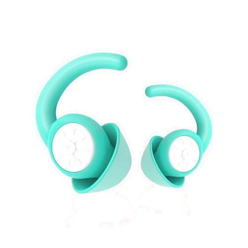 OLINS KAKO Ear Plugs for Sleeping Noise Cancelling 2 Pairs Noise Reduction Earplugs for Sleep Soft Silicone Hearing Protection Earplug for Snoring Work Construction Noise Sensitive WH-Green