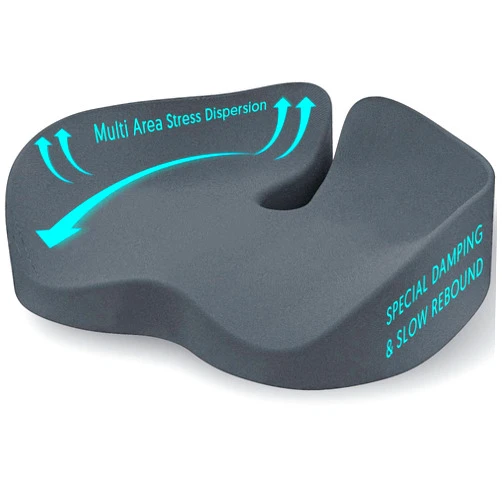Tusscle 𝐔𝐩𝐠𝐫𝐚𝐝𝐞𝐝 Ergonomic Pressure Relief Office Chair Cushion Seat Cushion for Tailbone & Sciatica Pain Relief Pillow. [Slower Rebound] Memory Foam Confortable for Game Chair Car seat etc.