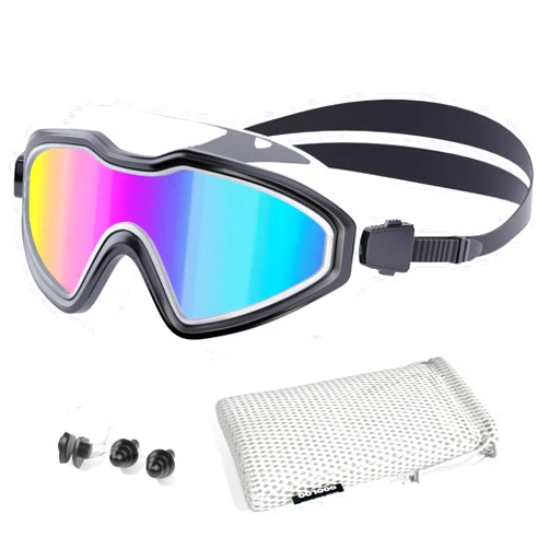 COOLOO Swim Goggles, Wide View No Leaking Swimming Goggles, Anti-fog & Anti-UV Fashion Swim Goggles for Adult Men Women Youth