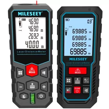 MiLESEEY Laser Measure Device, MiLESEEY 229ft Digital Laser Tape Measure with Upgrade Electronic Angle Sensor, ±2mm Accuracy, Area Measurement,Volume and Pythagoras, 2